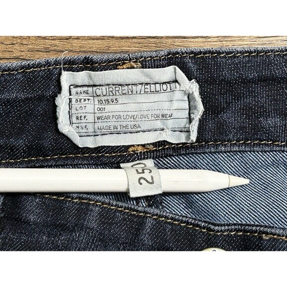 Current/Elliott The Cropped Legging‎ With Long Zip Women's 25 Bluebird Denim - Picture 3 of 9